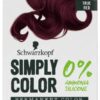 Schwarzkopf Simply Color Permanent Hair Colour, 0% Ammonia & Silicone for Natural Color Results, 6.84 True Red 142.5ml