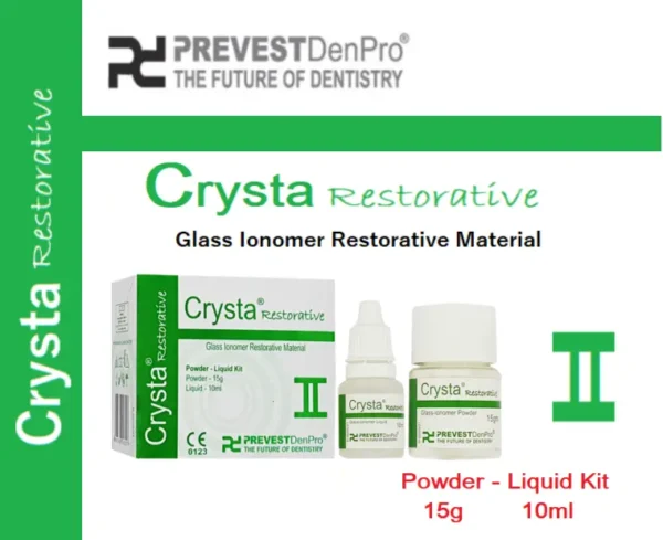 Prevest DenPro Crysta Restorative Glass Lonomor Cement Type II