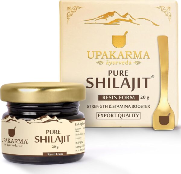 Upakarma Ayurveda Pure Shilajit Resin Form | For Strength & Stamina 20g