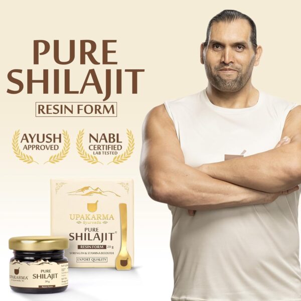 Upakarma Ayurveda Pure Shilajit Resin Form | For Strength & Stamina 20g