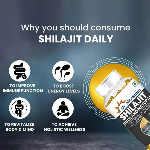 Dr. Morepen Shilajit Capsule For Strength, Performance & Stamina 60N