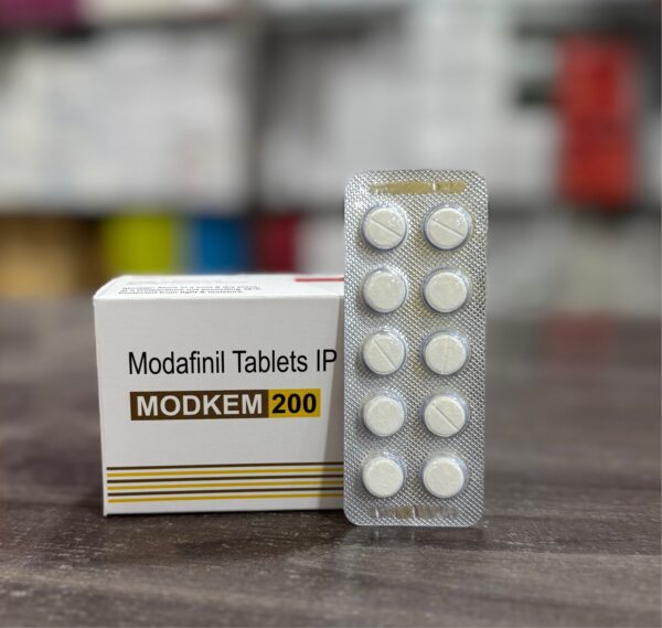 Modafinil Tablets IP 200mg By Modkem - ( 10 Strips -100 Tablets)